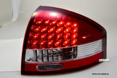 LED Rckleuchten fr Audi A6 4B 97-04 limo red/crystal