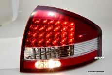 LED Rckleuchten fr Audi A6 4B 97-04 limo red/crystal