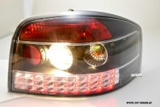 SW-Light LED Rckleuchten fr Audi A3 8P 03-08 schwarz