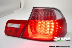 LED Rckleuchten fr BMW E46 Coup 98-03 red/crystal 4teilig