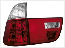 Rckleuchten BMW X5 E53 00-02 4teilig red/crystal