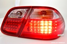 SW-Light LED Rckleuchten fr Mercedes Benz CLK W208 06/97-02 red/crystal