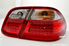 SW-Light LED Rckleuchten fr Mercedes Benz CLK W208 06/97-02 red/crystal