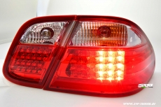 SW-Light LED Rckleuchten fr Mercedes Benz CLK W208 06/97-02 red/crystal
