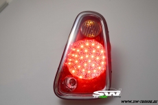 SW-Light LED Rckleuchten Mini One / Cooper 03-06 R50 R53 crystal/red