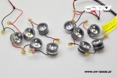 Universal LED Daytime Running Lights cluster 2x5-cluster diameter 24,4-25mm depth 16,1mm