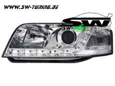 SW-Light headlights Audi A6 98-02 daytime-running-lamp-optic chro
