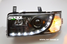 SW-Light headlight VW T4 Type 7D 90-03 LED positionlight black short nose