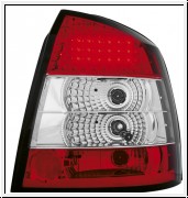 LED Rckleuchten fr Opel Astra G 98-04 Lim/Flieheck red/crystal