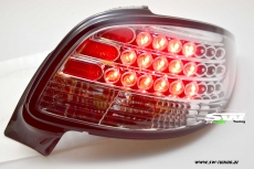 LED Rckleuchten fr Peugeot 206 Limousine chrom