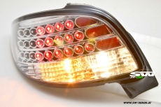 LED Rckleuchten fr Peugeot 206 Limousine chrom