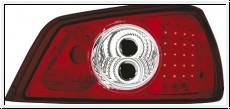 LED taillights Peugeot 306 92-96 _ red/crystal