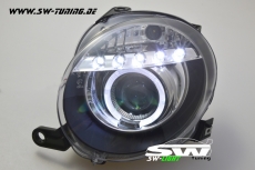 Angel Eye Scheinwerfer Fiat 500 ab 07 black