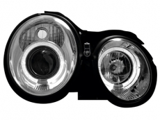 Angel Eye Scheinwerfer fr Mercedes Benz CLK W208 97-02 chrome LED Standlichtringe