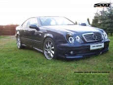 SWCCFL Angel Eye Scheinwerfer fr Mercedes Benz CLK W208 97-02 black CCFL-Ringe