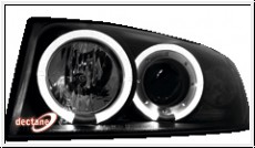 Angel Eye Scheinwerfer fr Audi A4 8E 01-04 Limo/Avant LED Standlichtringe Black