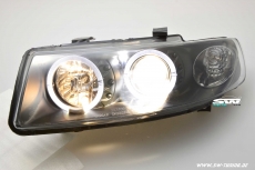 Angel Eye Scheinwerfer fr Seat Leon/Toledo 1M 99-04 LED Standlichtringe black