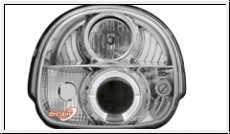 Angel eye headlights Renault Twingo 92-07 LED 1 halo rim chrome