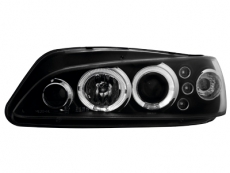 headlights Peugeot 306 97-00  2 halo rim black
