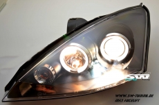 Angel Eye Scheinwerfer Ford Focus mk1 01-04 LED SLR facelift black