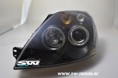 Angel Eye Scheinwerfer fr Ford Fiesta JH1 JD3 Mk6 02-05 LED Standlichtringe black