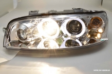 angel eye headlights Fiat Punto type 188 99-02 2 halo rims chrome