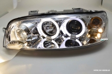 angel eye headlights Fiat Punto type 188 99-02 2 halo rims chrome