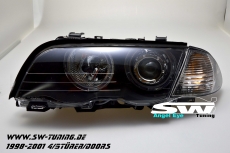 Angel Eye Scheinwerfer 3er BMW E46 Lim/Touring 98-01 LWR black Standlichtringe