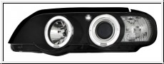 Angel Eye Scheinwerfer fr BMW X5 E53 99-02 LED Standlichtringe black