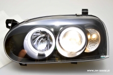 Angel Eye Scheinwerfer VW Golf 3 92-97 black
