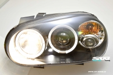 Angel Eye Scheinwerfer fr VW Golf IV 2 LED Standlichtringe black