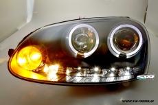 Angel Eye Scheinwerfer VW Golf 5 03-09 LED Standlichtringe black