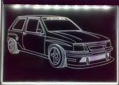 Led Schild mit Gravur fr Opel Corsa A GSI 16V + Ihre Wunschnumm