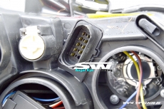 headlights VW Polo 02-04 9N 2 halo rims black