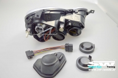 headlights VW Polo 02-04 9N 2 halo rims chrome