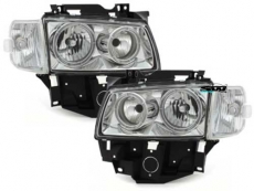 angel eye headlights for VW T4 97-03 with 2 halo rims Long front car