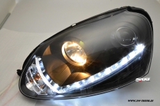 SW-DRL Scheinwerfer fr VW Golf 5 LED Tagfahrlicht R87 black