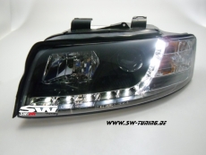 SW-DRL Scheinwerfer AUDI A4 B6 8E 01-04 LED Tagfahrlicht black