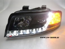 SW-DRL Scheinwerfer AUDI A4 B6 8E 01-04 LED Tagfahrlicht black