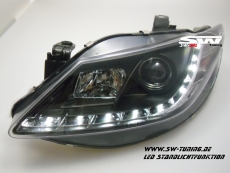 SW-DRL Scheinwerfer Seat Ibiza 6J 08-12 LED-TAGFAHRLICHT black