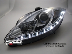 SW-DRL Scheinwerfer Seat Leon 1P 05-09 LED Tagfahrlicht chrome