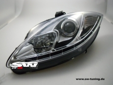 SW-DRL Scheinwerfer Seat Leon 1P 05-09 LED Tagfahrlicht chrome