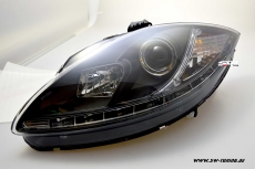 SW-DRL Scheinwerfer Seat Leon 1P 05-09 LED Tagfahrlicht black