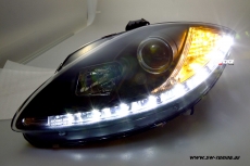 SW-DRL Scheinwerfer Seat Leon 1P 05-09 LED Tagfahrlicht black