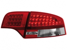 SW-Light LED Rckleuchten fr Audi A4 B7 Limousine 04-08 red/crystal