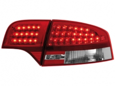 SW-Light LED Rckleuchten fr Audi A4 B7 Limousine 04-08 red/crystal