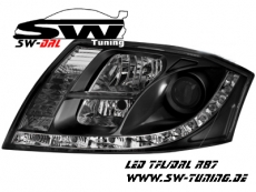 SW-DRL Scheinwerfer AUDI TT 8N mit LED Tagfahrlicht R87 black