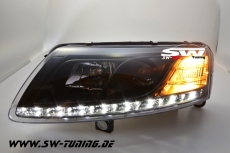 SW-DRL Scheinwerfer AUDI A6 4F 04-07 LED Tagfahrlicht black