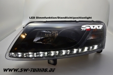 SW-DRL Scheinwerfer AUDI A6 4F 04-07 LED Tagfahrlicht black