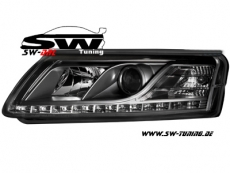 SW-DRL Xenon Scheinwerfer AUDI A6 4F 04-07 LED Tagfahrlicht black